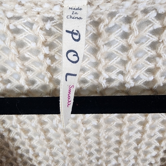 POL Cable Knit Lace Trim Button Up Sweater SIZE Small - Picture 3 of 6